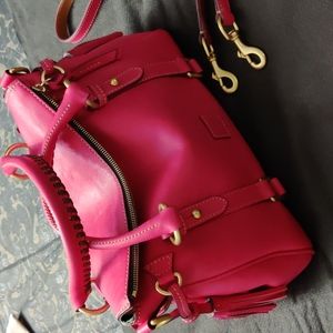 Dooney and Bourke Florentine Small Satchel in Fushia